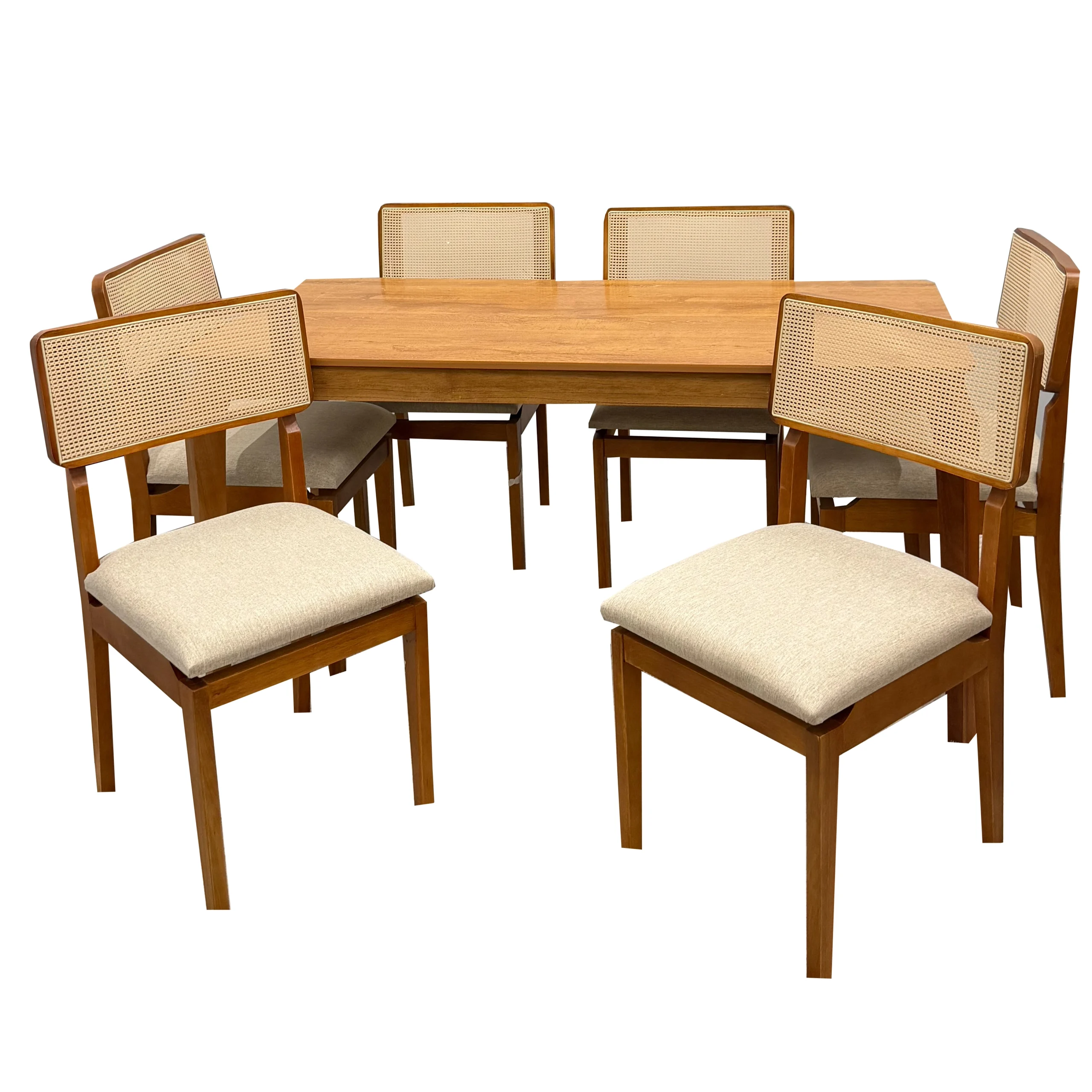 Mesa de Jantar Alegra 180x90cm Sem Vidro e 6 Cadeiras Canada - Image 3