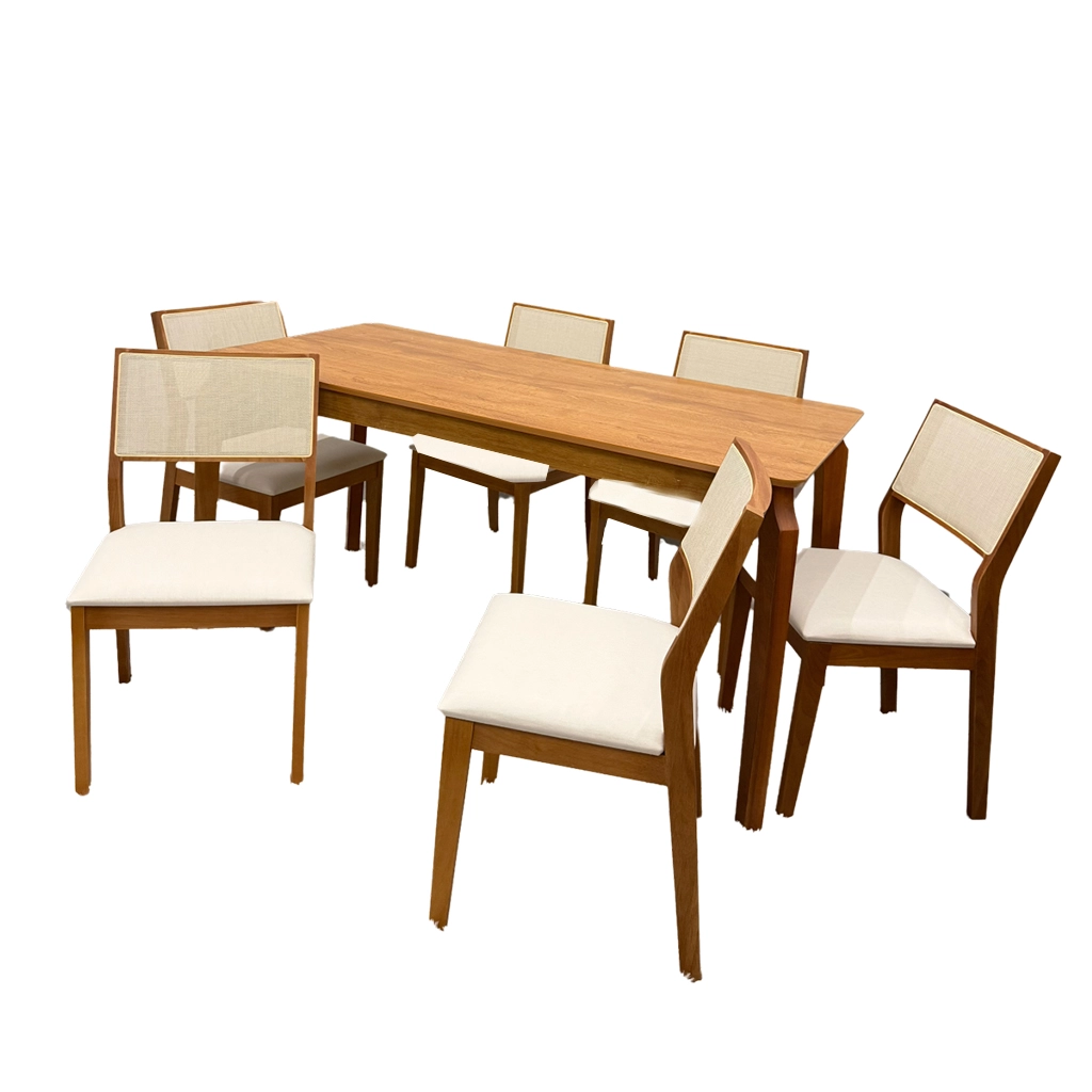 Mesa de Jantar Alegra 180x90cm Sem Vidro e 6 Cadeiras Oiti - Image 3