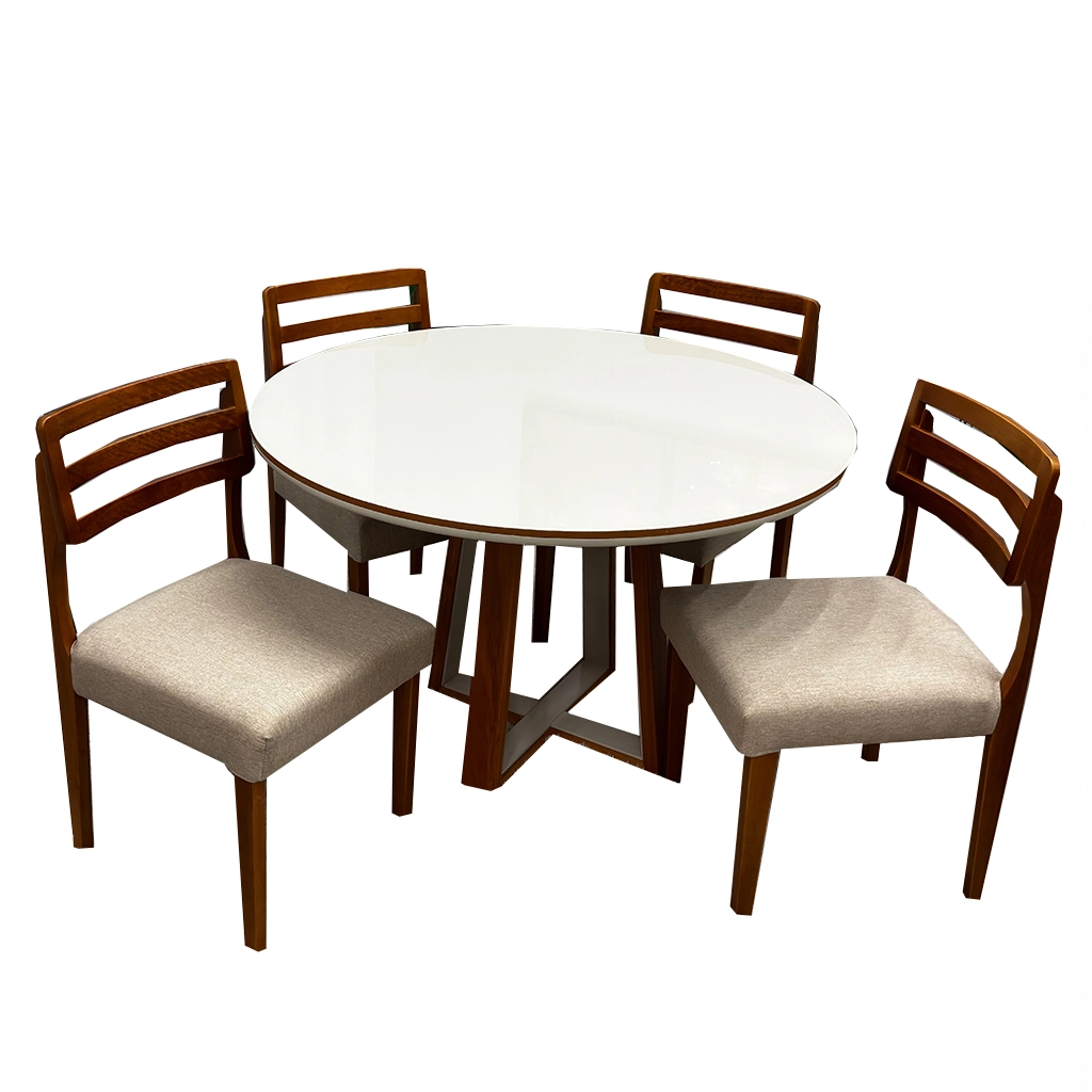 Mesa Atlanta 120 x 120 com 4 Cadeiras Turquia - Image 3