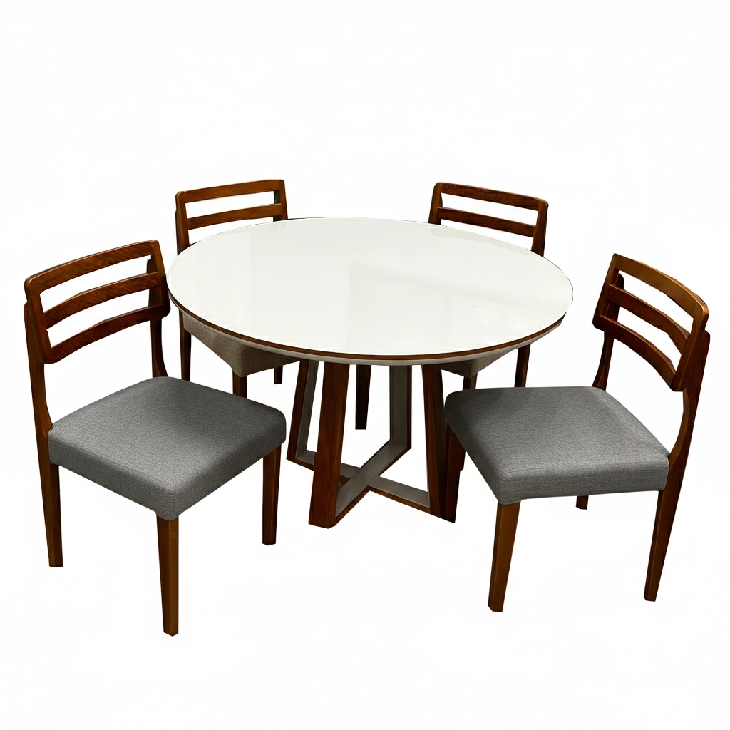 Mesa Atlanta 120 x 120 com 4 Cadeiras Turquia - Image 2