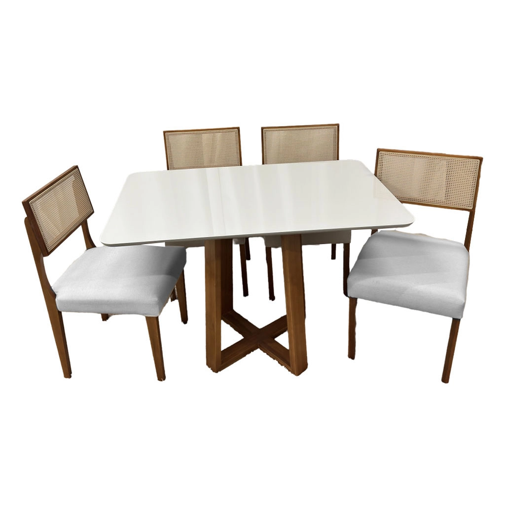Mesa Bali 120 x 80 com 4 Cadeiras Grecia - Image 2
