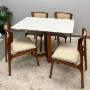 Mesa Bali 120 x 80 com 4 Cadeiras New Viena