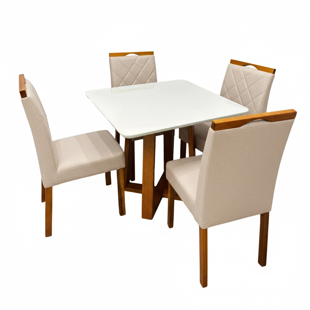 Mesa Balo 90 x 90 com 4 Cadeiras Califórnia - Image 2