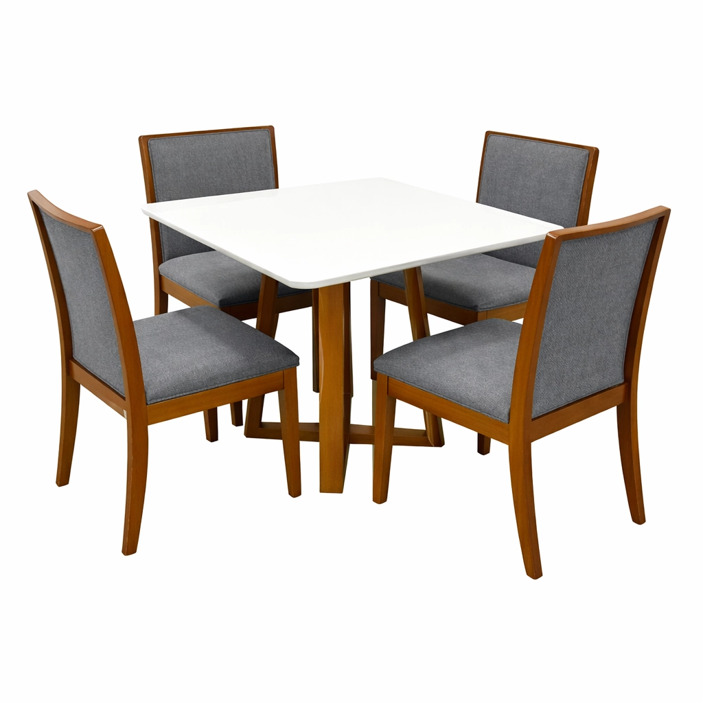 Mesa de Jantar Bali 90 x 90 com 4 Cadeiras Lara Kappesberg - Image 2