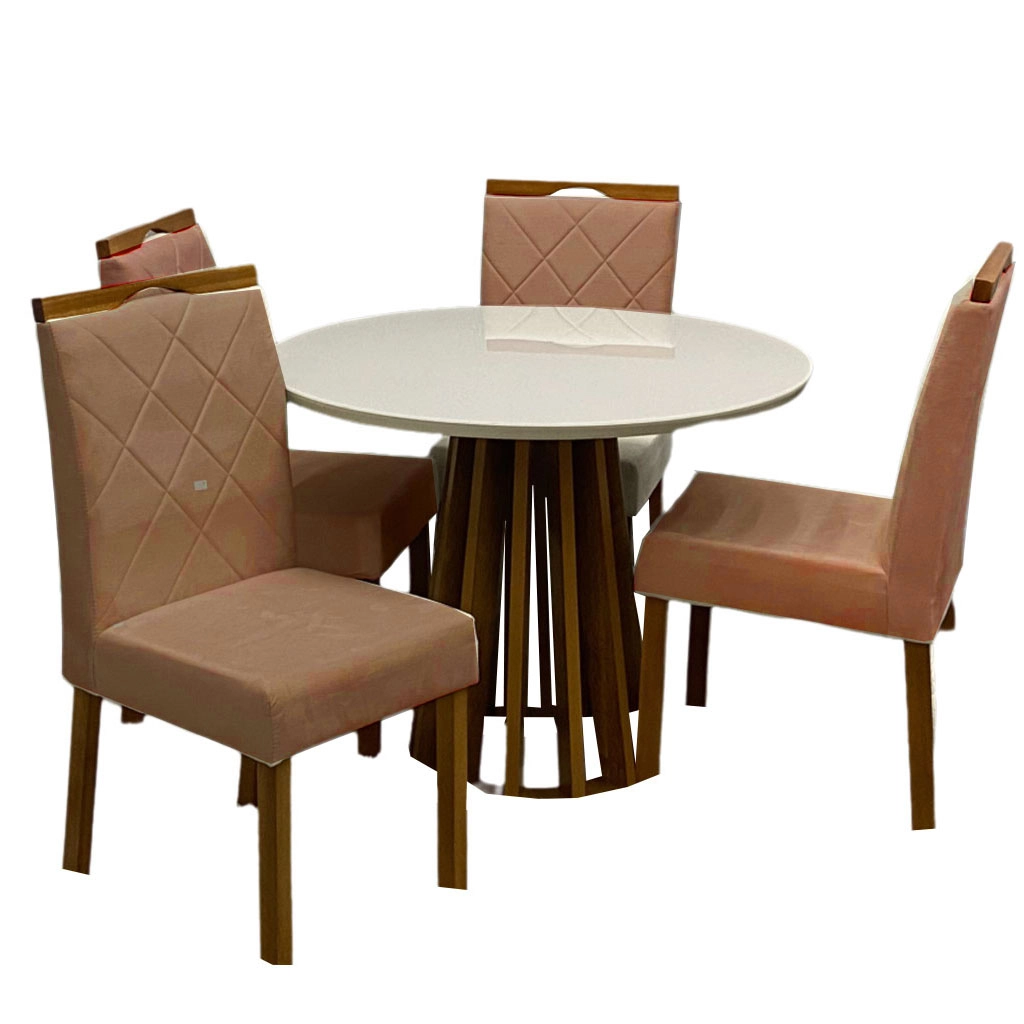 Mesa Berlim Redonda 100 x 100 com 4 Cadeiras California - Image 4