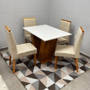Mesa Classic 120 x 80 com 4 Cadeiras Giulia