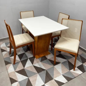 Mesa Classic 120 x 80 com 4 Cadeiras Lara Kappesberg