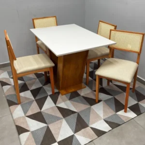 Mesa Classic 120 x 80 com 4 Cadeiras Monalisa