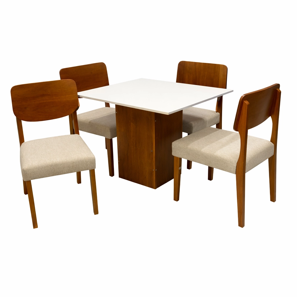 Mesa Dakota 90 x 90 ( Sem Vidro )com 4 Cadeiras Barcelona - Image 3