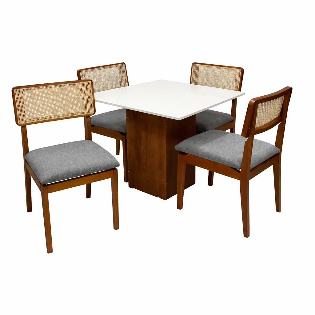 Mesa Dakota 90 x 90 ( Sem Vidro ) com 4 Cadeiras Canada - Image 2