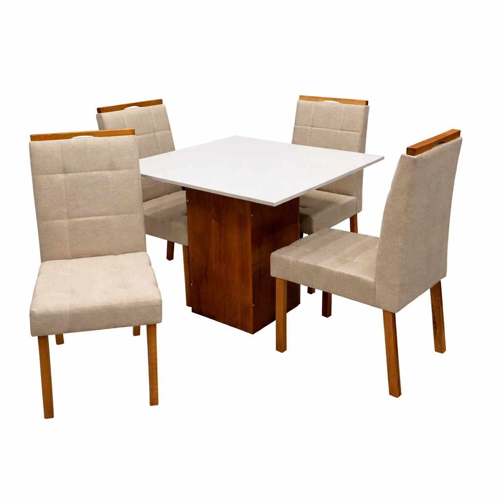 Mesa Dakota 90 x 90 ( Sem Vidro ) com 4 Cadeiras Giulia - Image 3