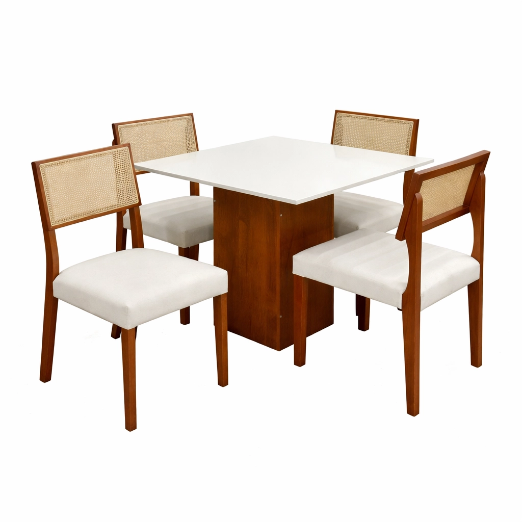 Mesa Dakota 90 x 90 ( Sem Vidro ) com 4 Cadeiras Grécia - Image 3