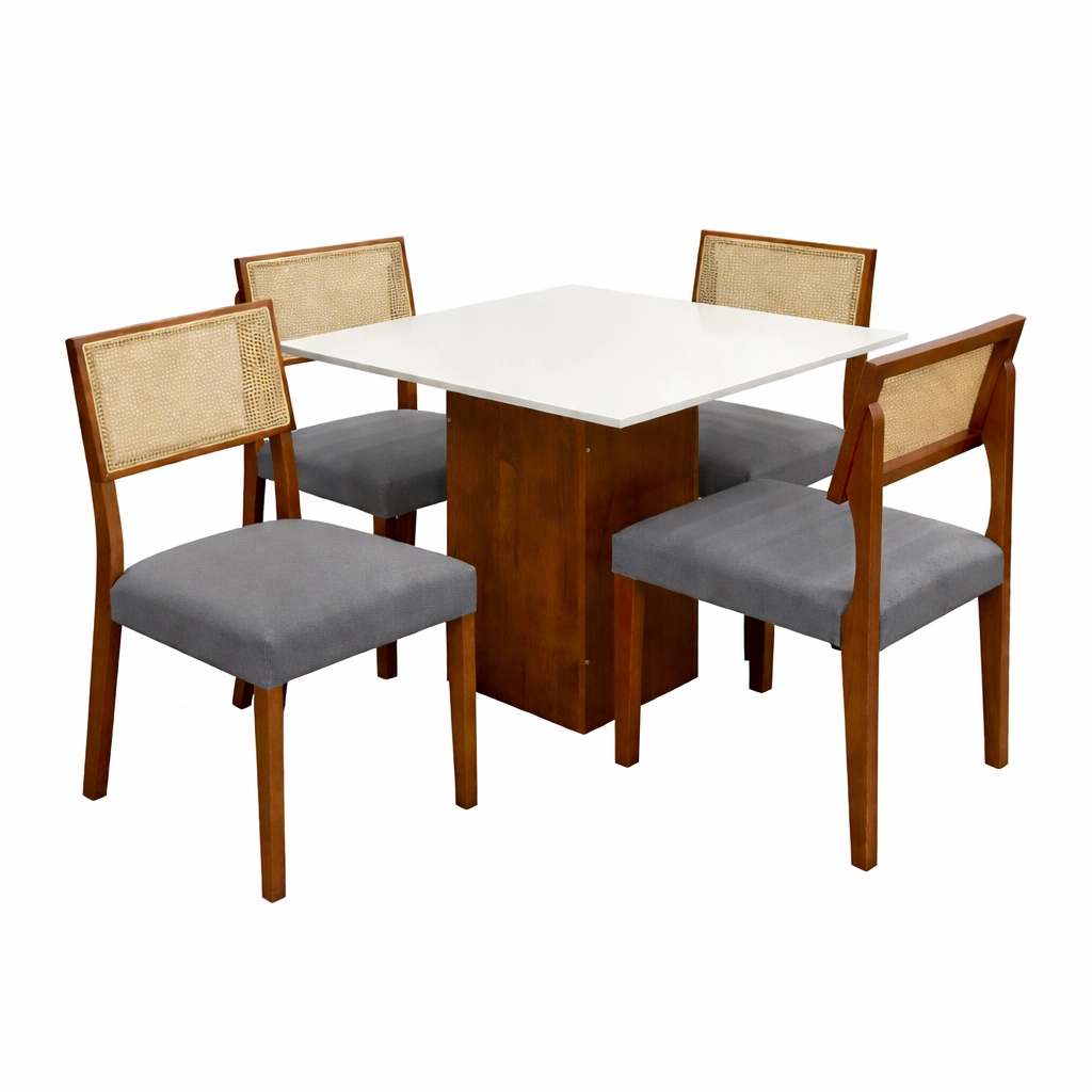 Mesa Dakota 90 x 90 ( Sem Vidro ) com 4 Cadeiras Grécia - Image 2