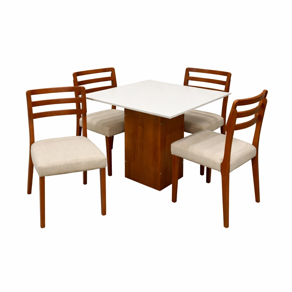 Mesa Dakota 90 x 90 ( Sem Vidro ) Com 4 Cadeiras Turquia - Image 3