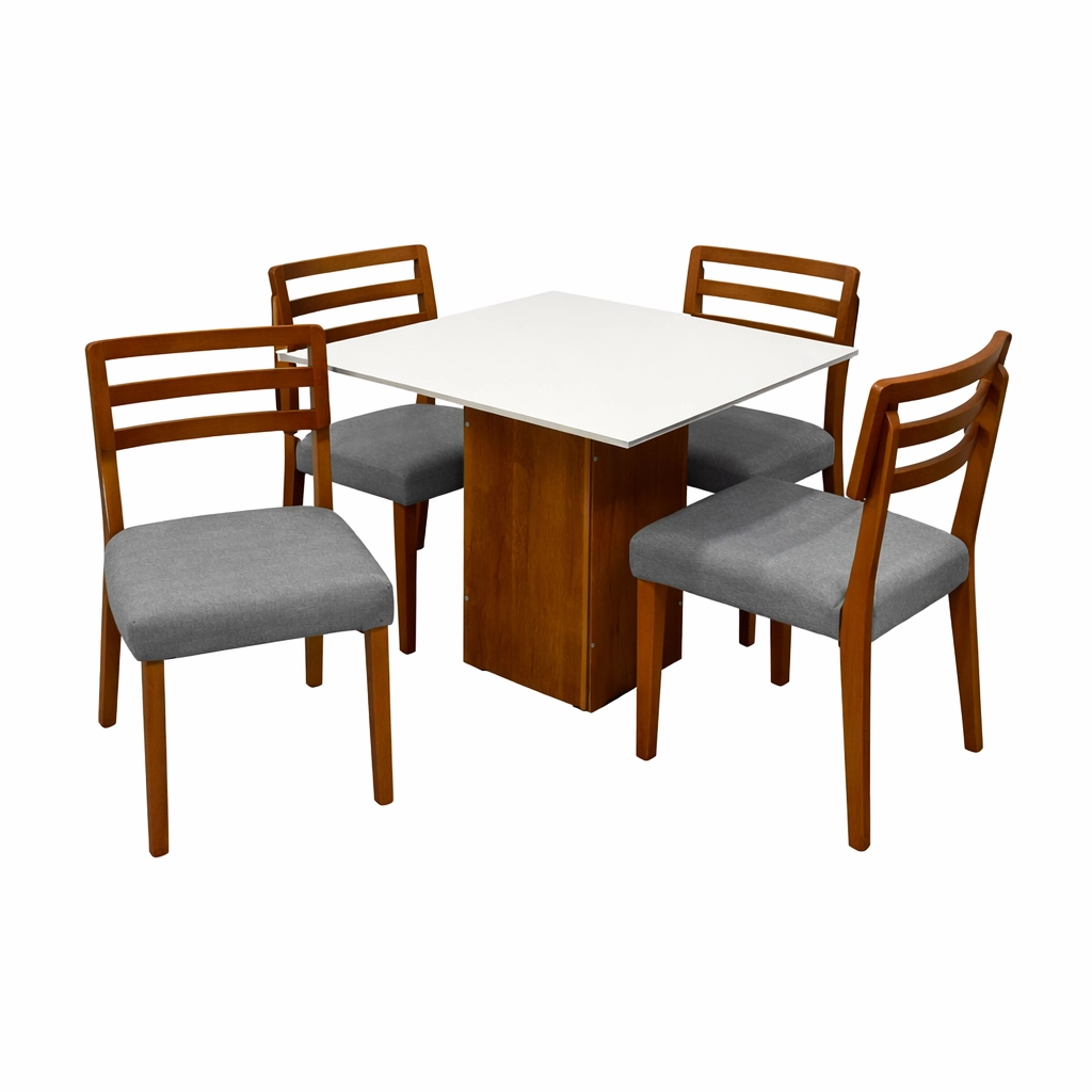 Mesa Dakota 90 x 90 ( Sem Vidro ) Com 4 Cadeiras Turquia - Image 2