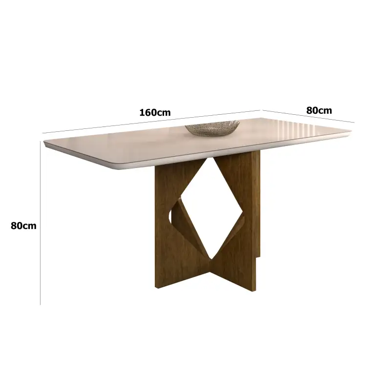 Mesa de Jantar Madrid 160x80cm com 6 Cadeiras Califórnia Minas Plac - Image 4