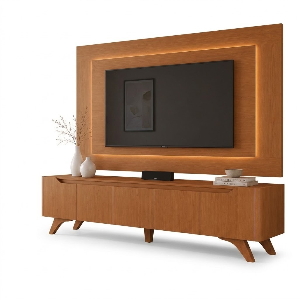 Painel + Rack até 65″ Atenas 2.2 Naturale – MAVAULAR - Image 2