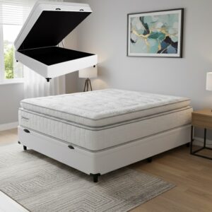 Colchão Casal New Freedom 32 cm D33 Molas Ensacadas ORTOBOM  + Base Baú
