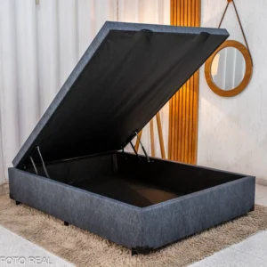 Base Box Baú Casal Prime Confort Sued 138x188x45