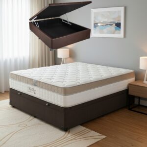 Colchão Casal King Best 28 cm D28 Molas Ensacadas + Base Baú