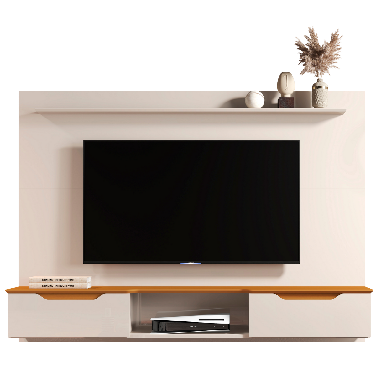 Painel até 65″ Studio Off White/Cedro – EDN MÓVEIS - Image 6