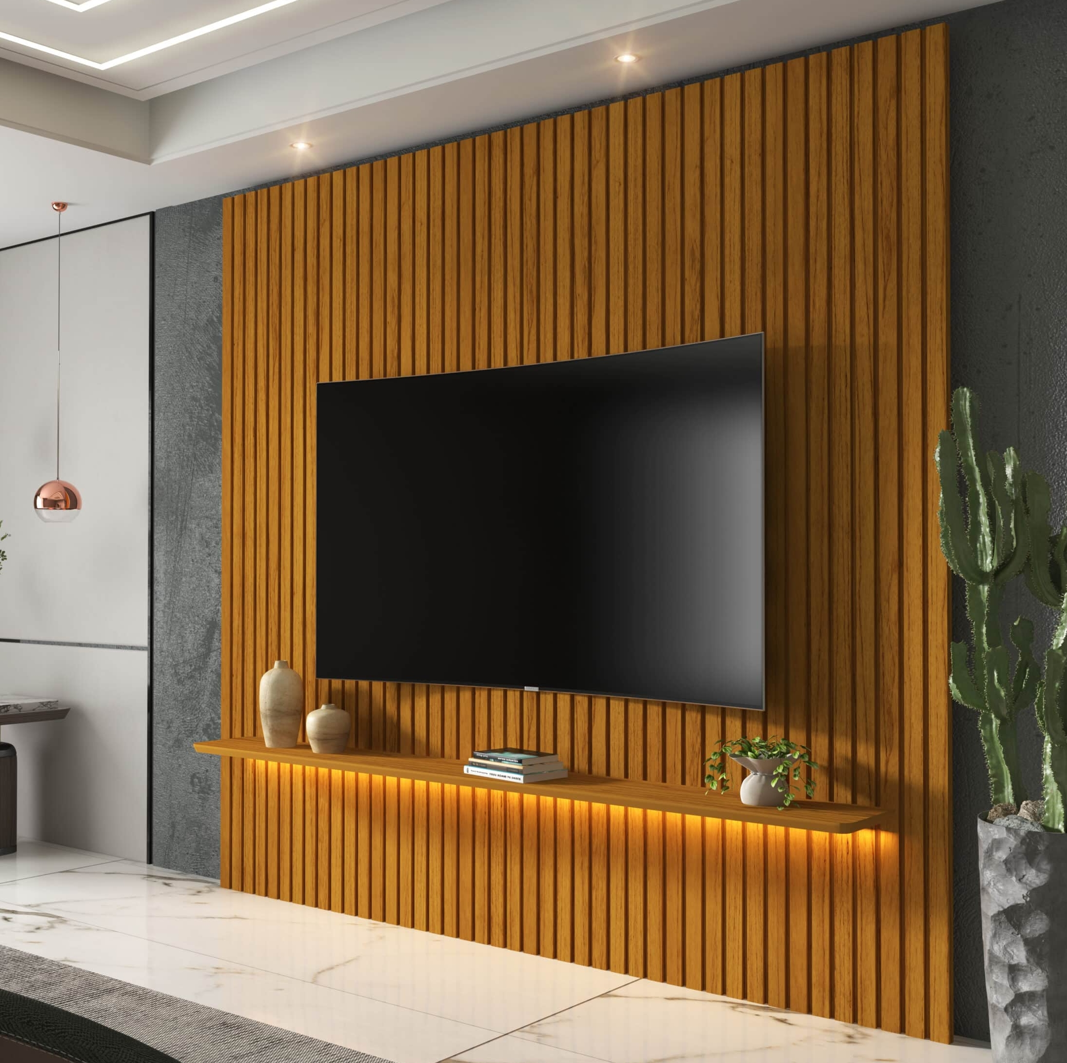 Painel até 75″ Nobre Ripado 185 Naturale – GELIUS - Image 2