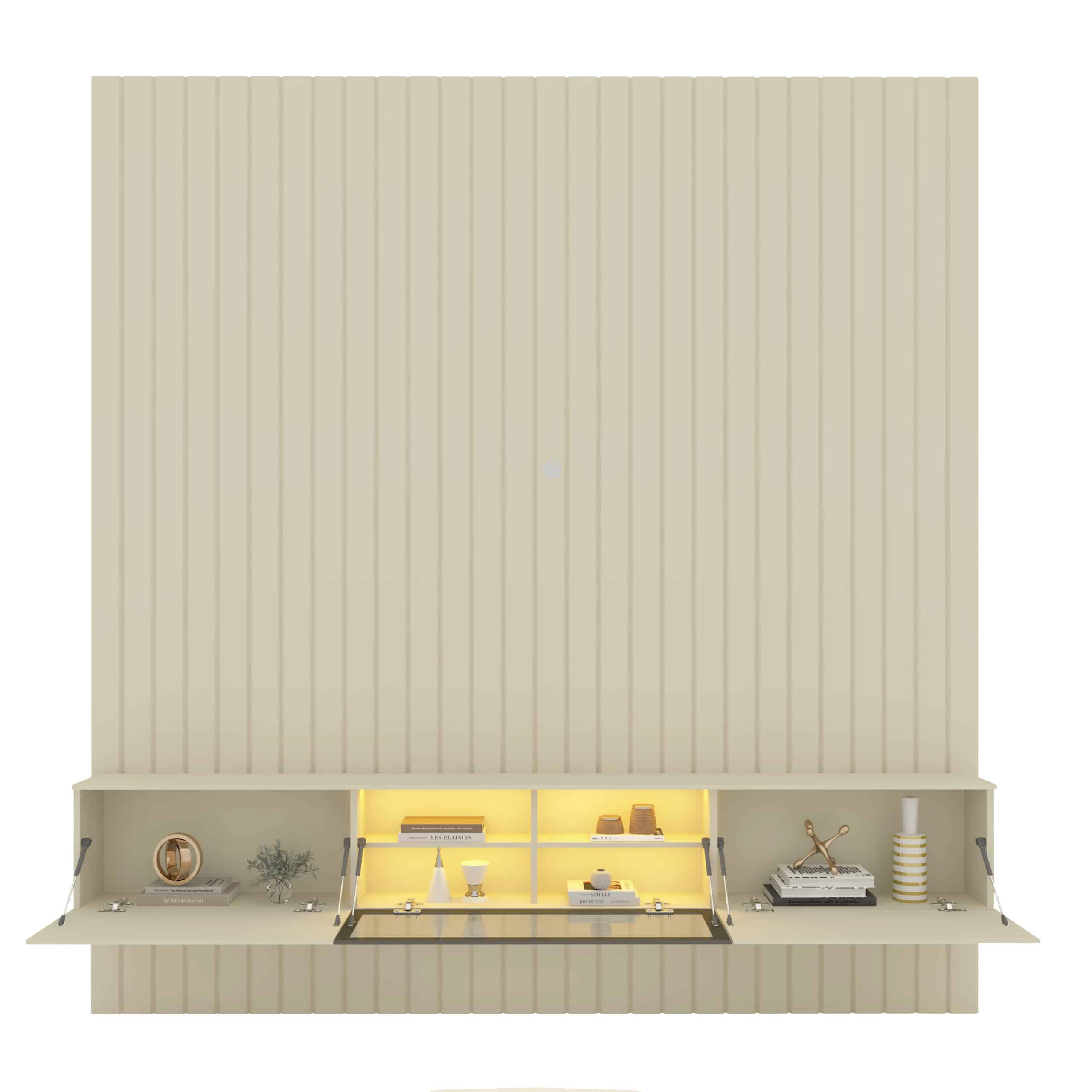 Home Suspenso até 85″ Majestade 230 Naturale com Nicho Luminare Off White – GELIUS - Image 7