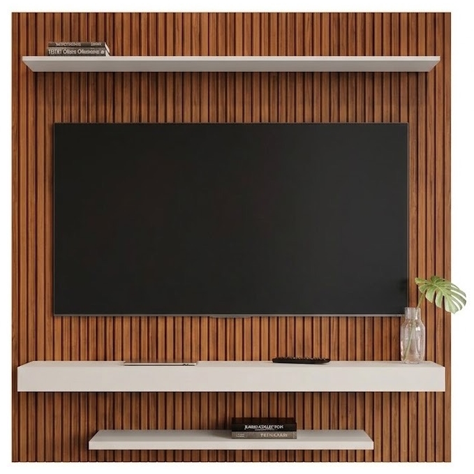 Painel ate 60″ Leme Naturalle Ripado/Off White – BECHARA - Image 2