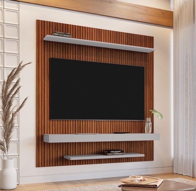 Painel ate 60″ Leme Naturalle Ripado/Off White – BECHARA