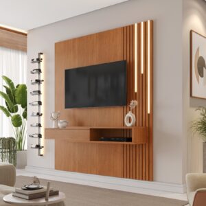 Painel até 55″ Ímpetus (C/LED Cascata) + Nicho Naturale – MAVAULAR