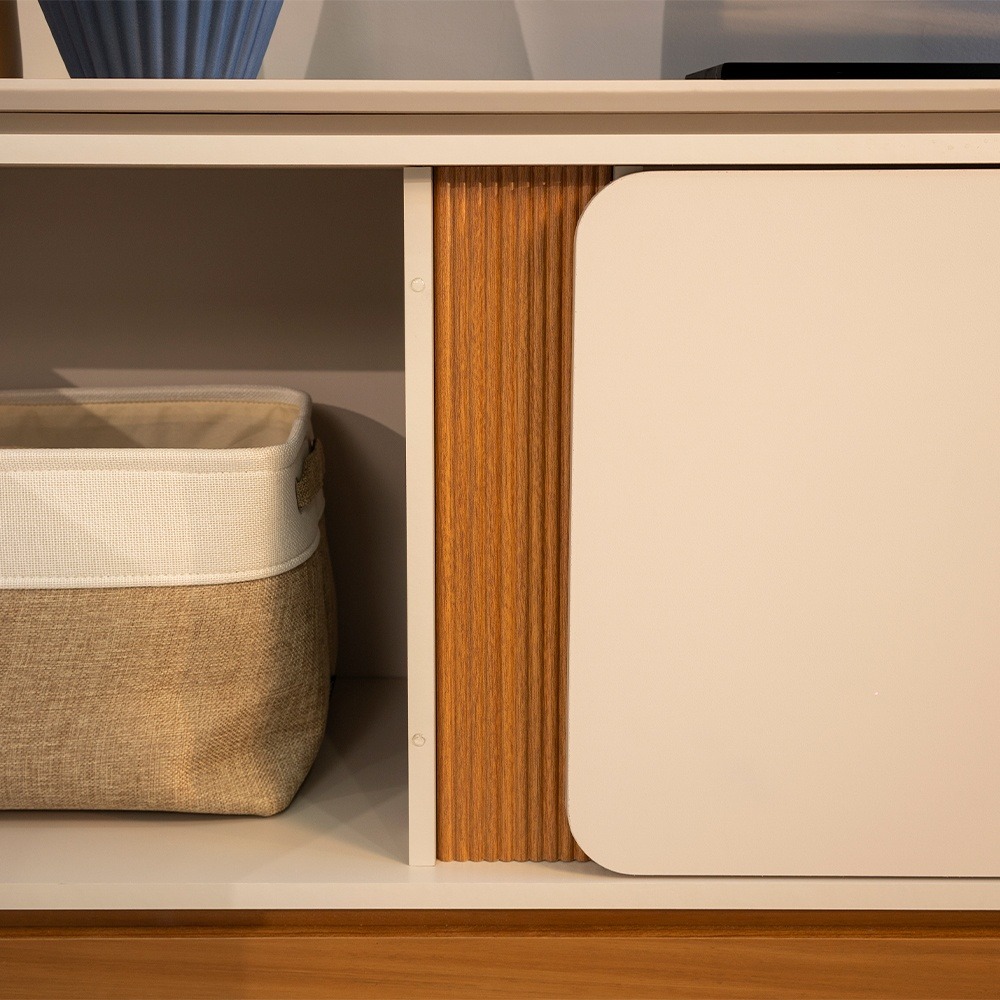 Rack ate 70″ Istambul Nature/Off White – LINEA BRASIL - Image 5