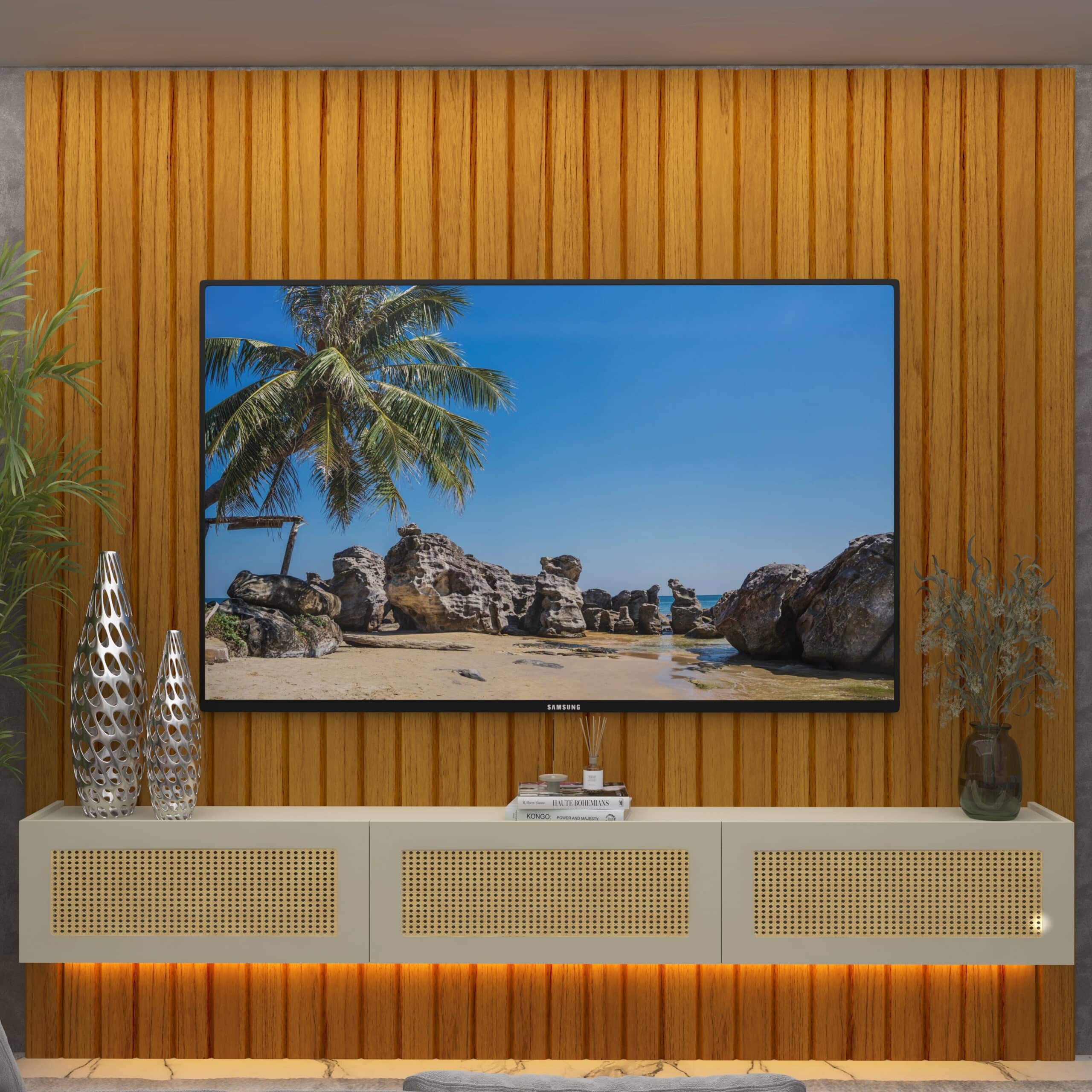 Home Suspenso até 85″ Majestade 230 Naturale com Nicho Native Off White – GELIUS - Image 9