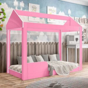 Cama Infantil Montessoriana Crystal Baby Rosa 936 J&A Moveis