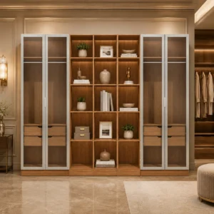 Conjunto Modulado K019 com 4 Portas de Vidro 4 Gavetas 5 Peças Kappesberg