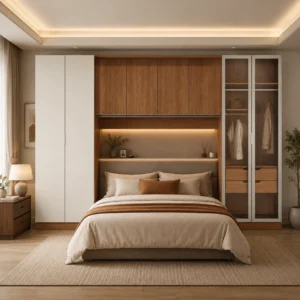 Conjunto Modulado K021 com 8 Portas Sendo 2 em Vidro e 4 Gavetas 3 Peças Kappesberg