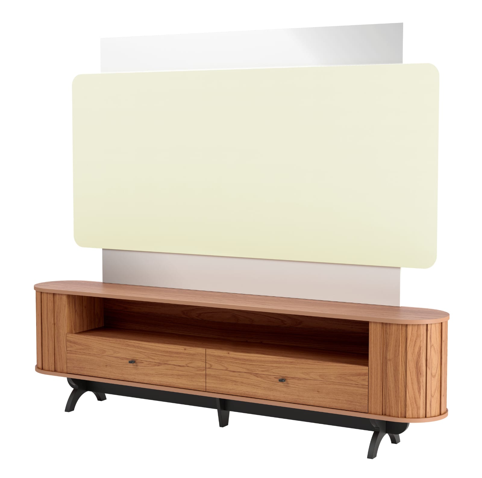 Home até 65″ Creta TB303E Off White/Freijó – DALLA COSTA - Image 2
