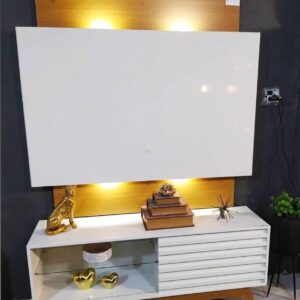 Home até 55″ Unicke TB151L Off White/Freijó – DALLA COSTA