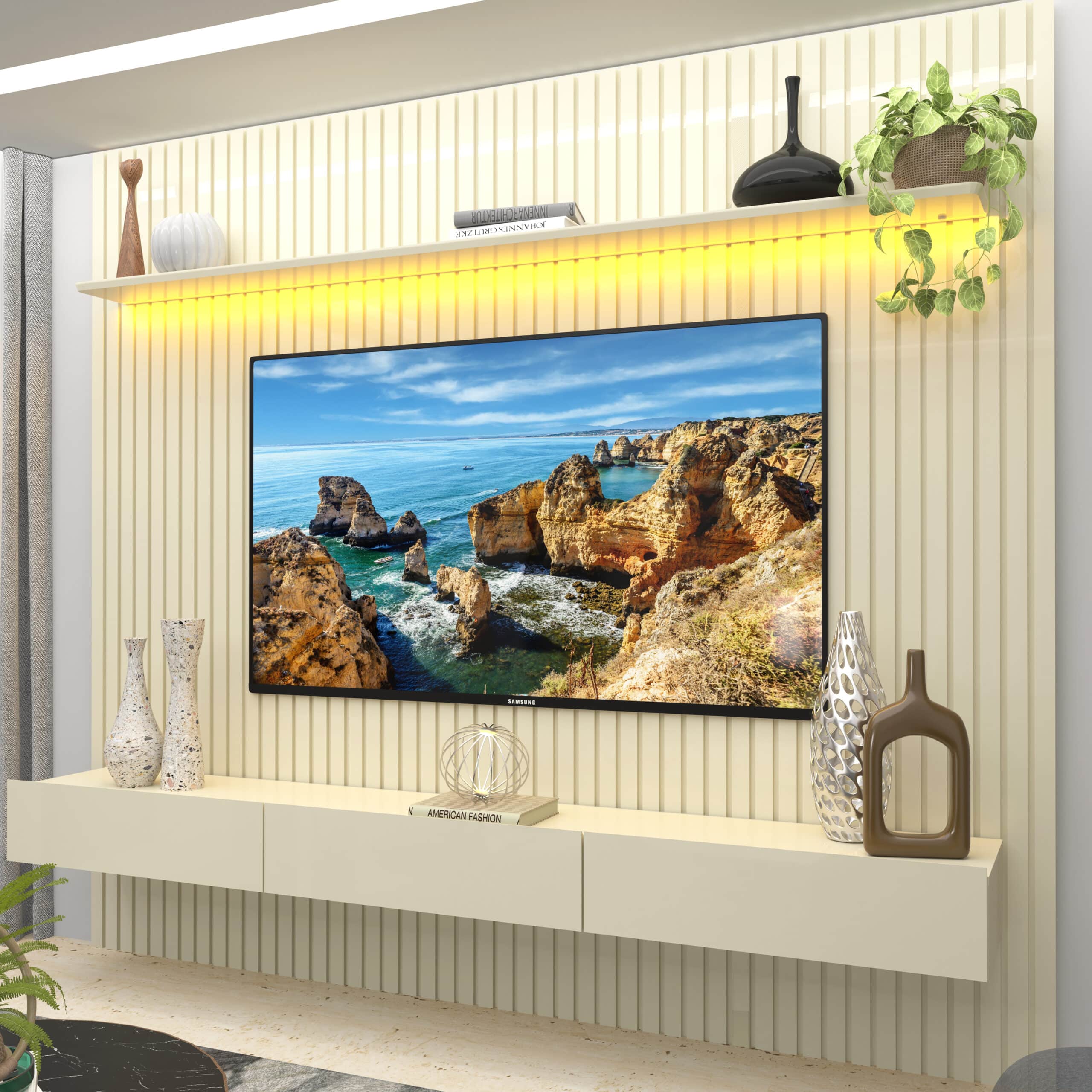 Home até 85″ Nobre Ripado 230(Com Nicho) – GELIUS