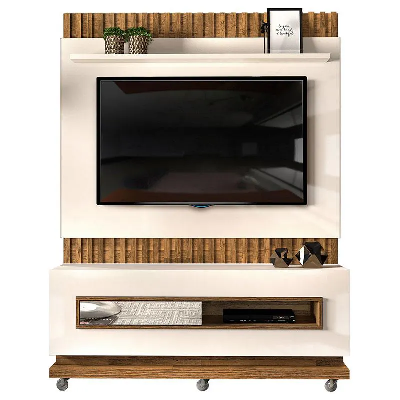 Painel + Bancada até 60″ Vitti Off White/Demolição – DJ MÓVEIS - Image 3