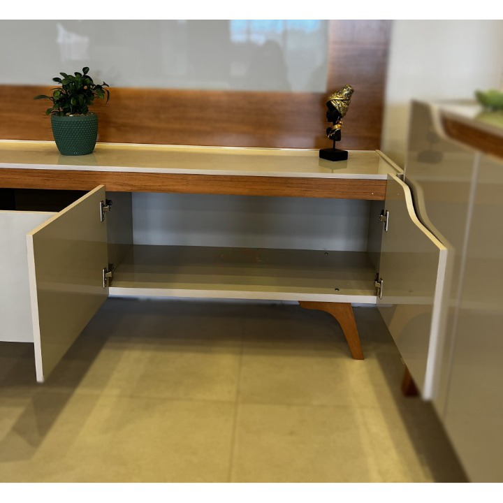 Painel + Rack até 65″ Atenas 2.2 Off White/Naturale – MAVAULAR - Image 3