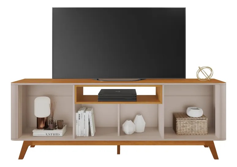 Rack até 70″ Oslo Off White/Cinamomo – JCM MOVELARIA - Image 2