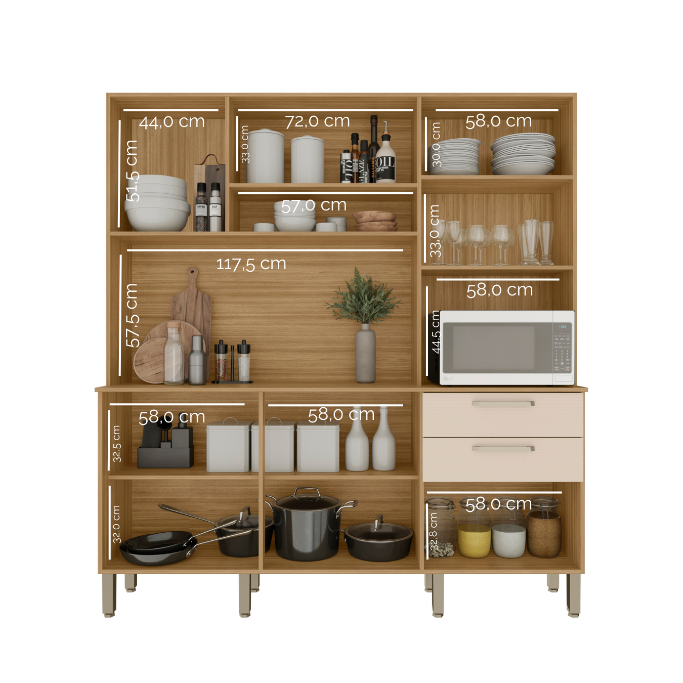 Kit Cozinha Ferrara Plus 1,80 m Freijó/Soft – KIT’S PARANÁ - Image 3