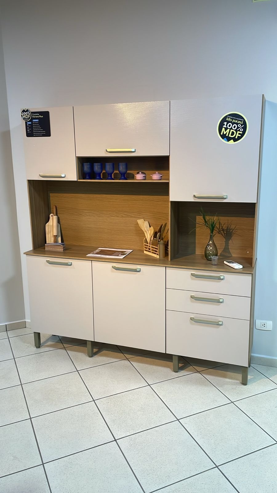 Kit Cozinha Ferrara Plus 1,80 m Freijó/Soft – KIT’S PARANÁ